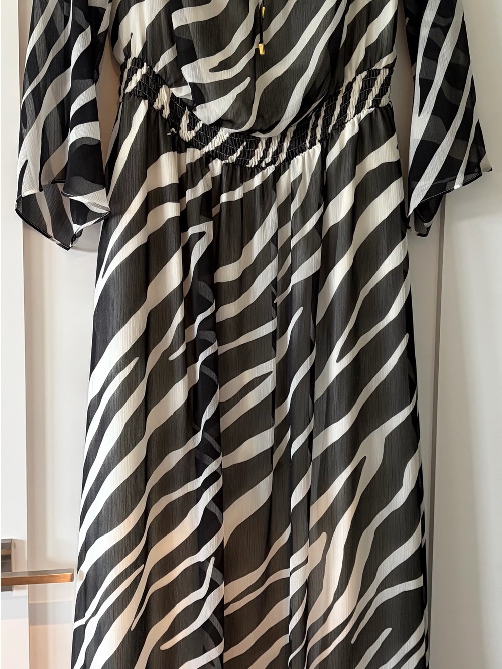 INC International Concepts Black and White Zebra Maxi Dress